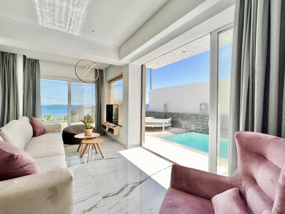 Luxury Villa Barbati Sun With Private Pool By Dadovillas Exteriér fotografie