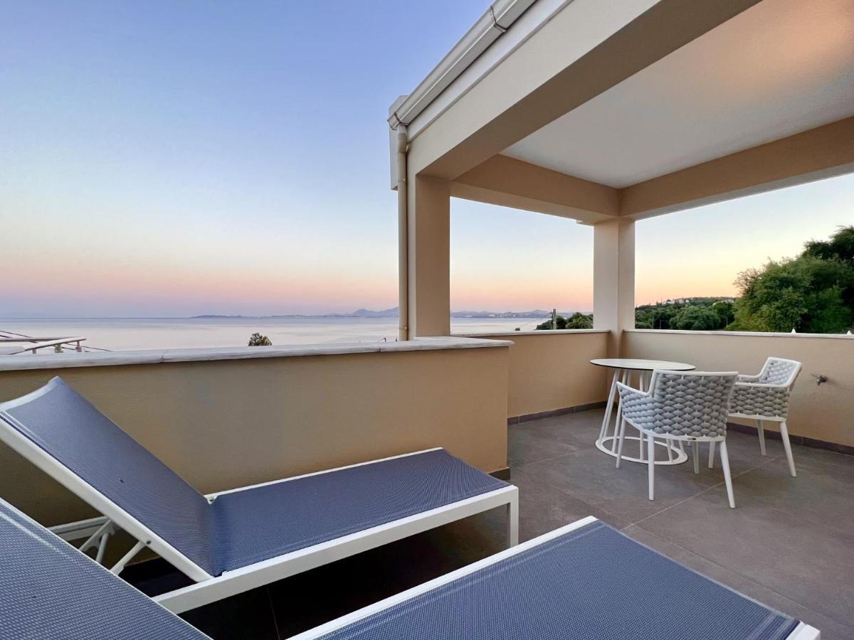 Luxury Villa Barbati Sun With Private Pool By Dadovillas Exteriér fotografie