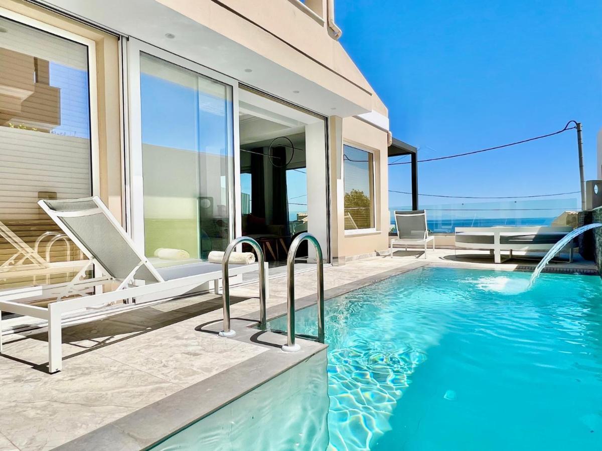 Luxury Villa Barbati Sun With Private Pool By Dadovillas Exteriér fotografie