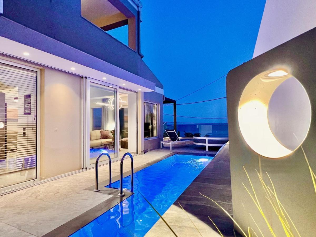 Luxury Villa Barbati Sun With Private Pool By Dadovillas Exteriér fotografie