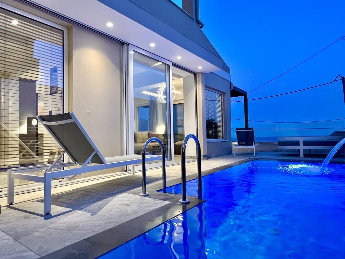 Luxury Villa Barbati Sun With Private Pool By Dadovillas Exteriér fotografie